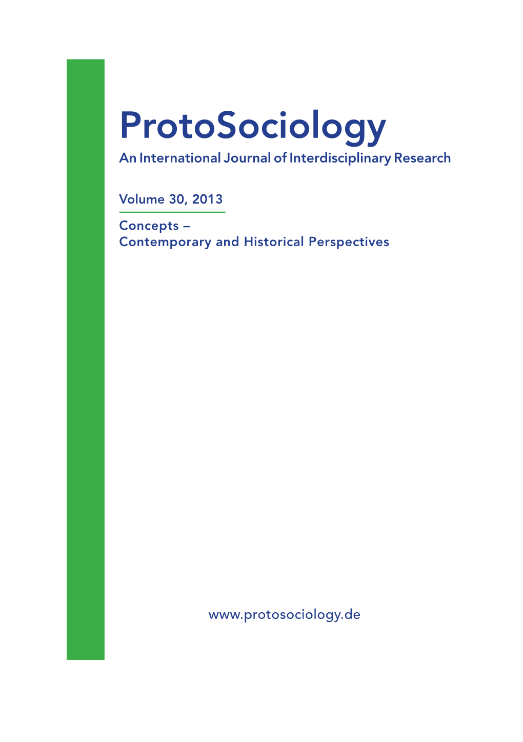 Protosociology an International Journal of Interdisciplinary Research
