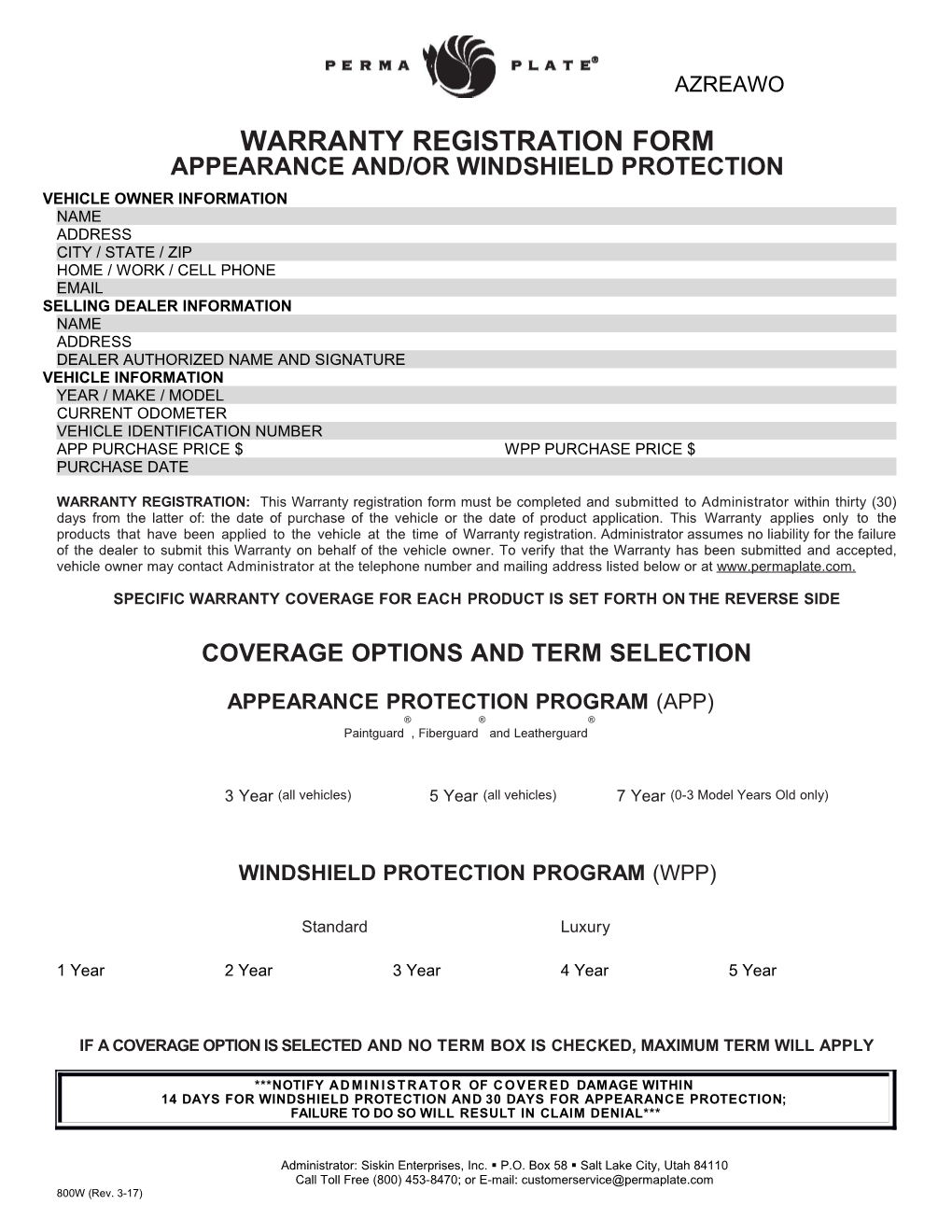 Appearance And/Or Windshield Protection