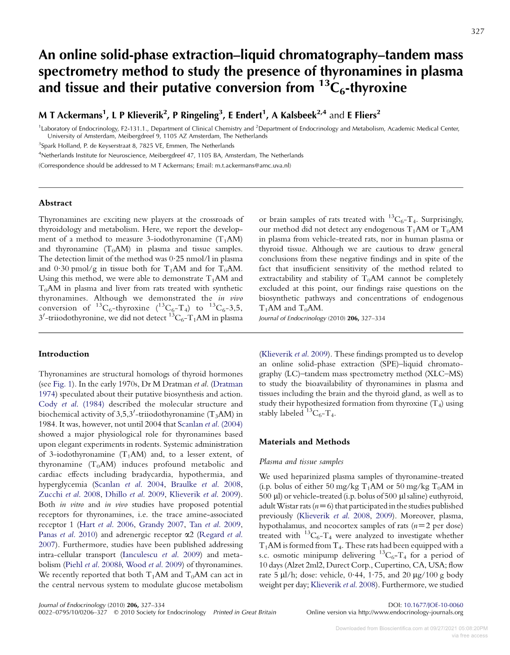 An Online Solid-Phase Extraction–Liquid Chromatography–Tandem