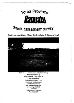 Iorba Province Stock Assessment Survey'