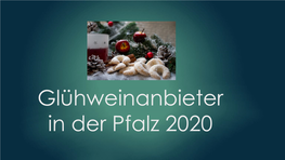 Glühweinanbieter in Der Pfalz 2019