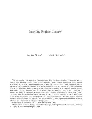 Inspiring Regime Change1