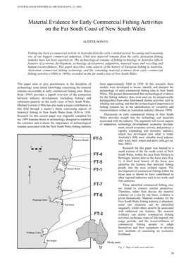 Material Evidence for Early Commercial Fishing Activities on the Far South Coast of New South Wales