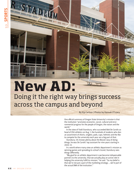 New AD: Doing It the Right Way Brings Success Across the Campus and Beyond