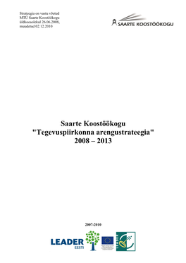 MTÜ Saarte Koostöökogu Strateegia 2008-2013 (VANA!)