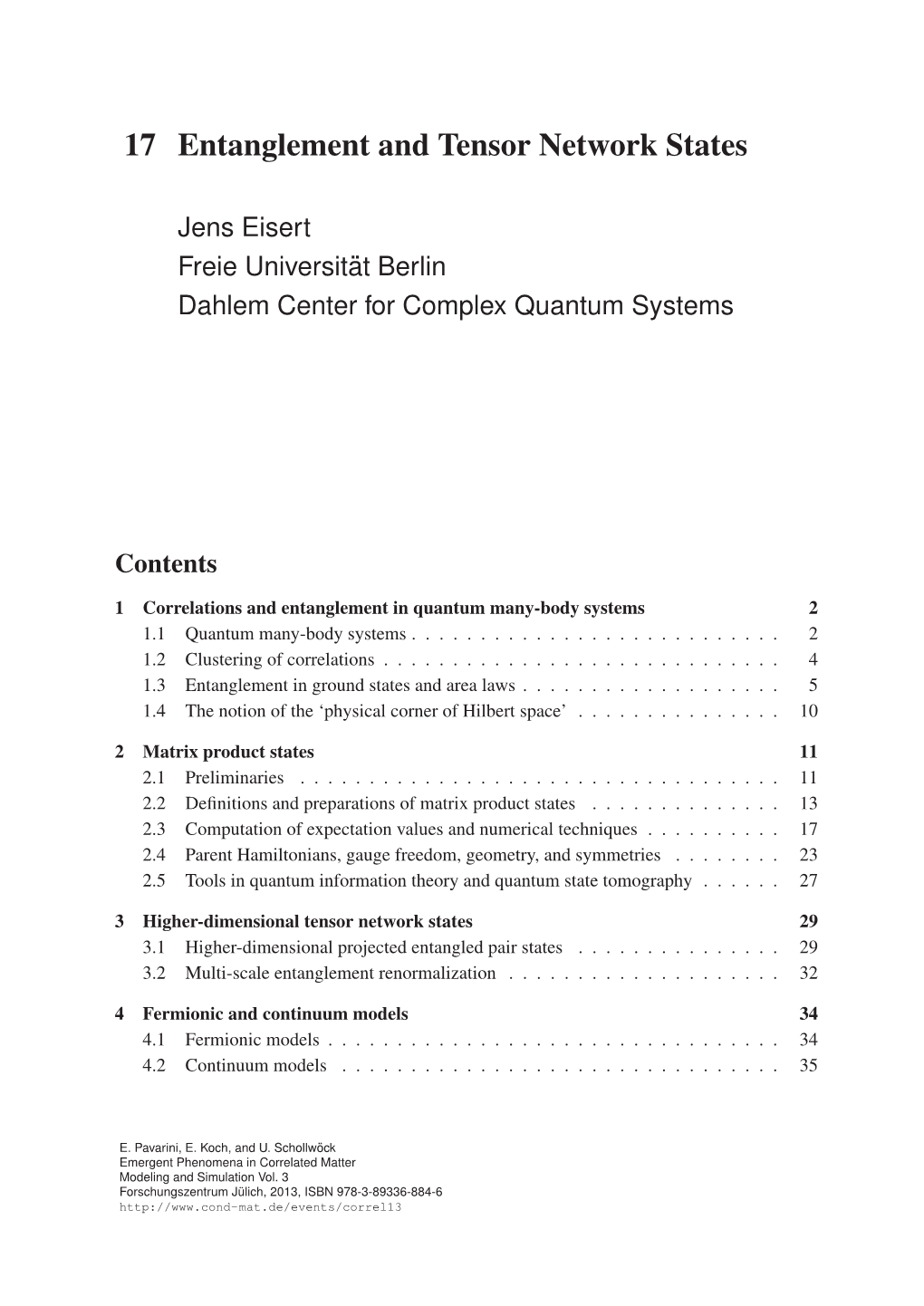 Entanglement and Tensor Network States