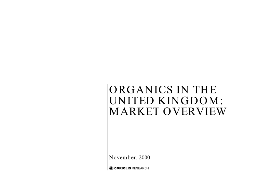 Organics in the United Kingdom: Market Overview