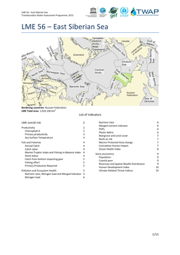East Siberian Sea Transboundary Water Assessment Programme, 2015