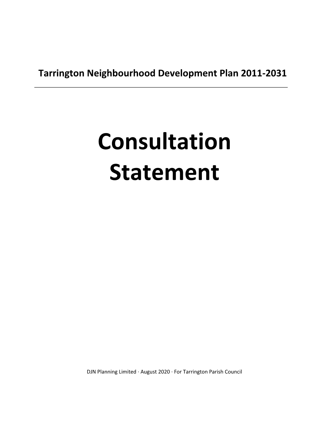 Consultation Statement