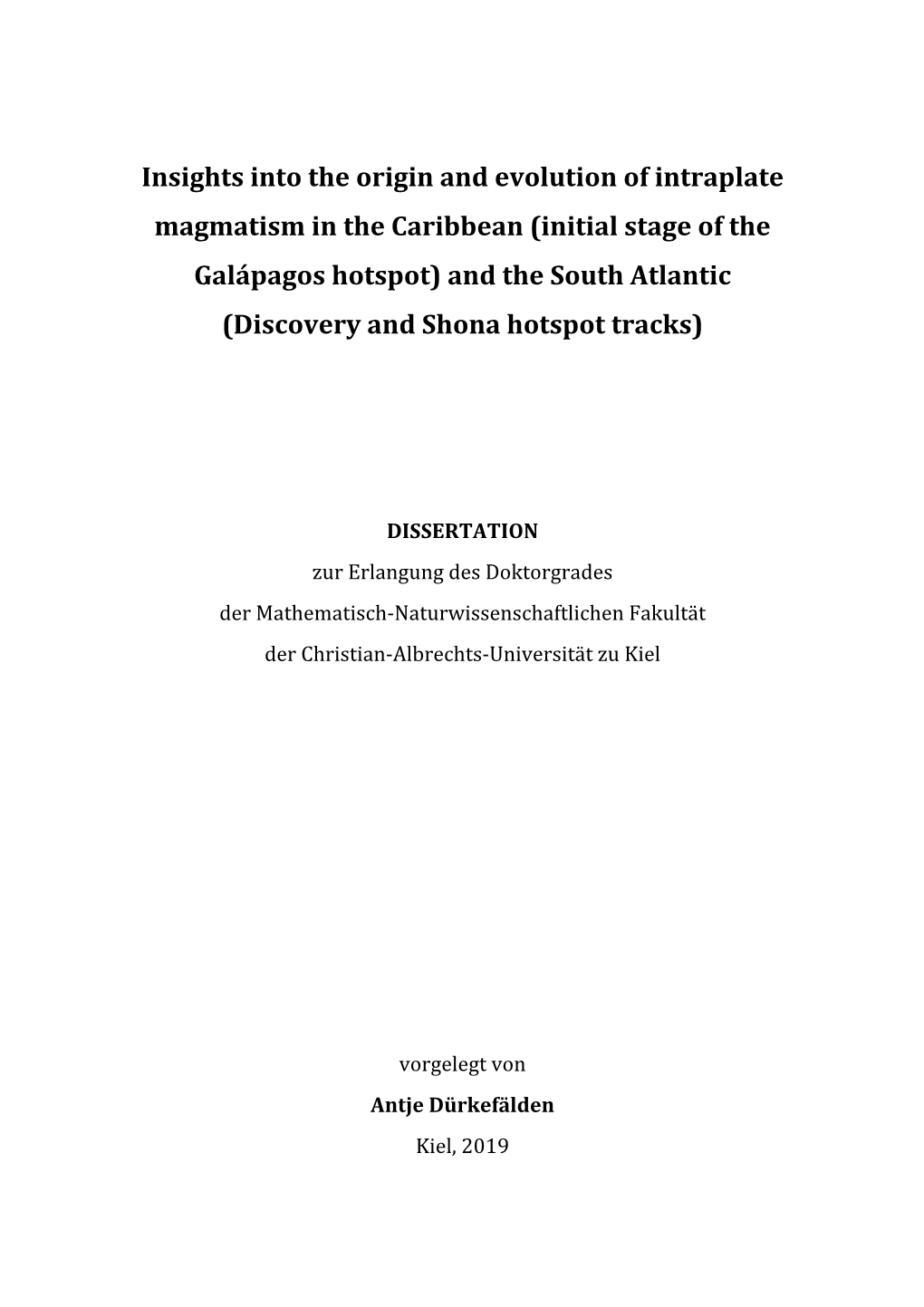 Insights Into the Origin and Evolution of Intraplate Magmatism in the Caribbean