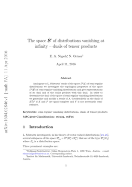 The Space $\Dot {\Mathcal {B}}'$ of Distributions Vanishing at Infinity