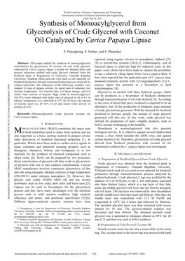 Carica Papaya Lipase