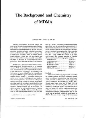 The Background and Chemistry Ofmdma
