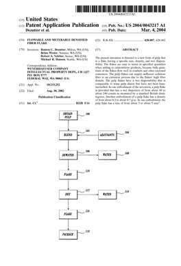 (12) Patent Application Publication (10) Pub. No.: US 2004/0043217 A1 Dezutter Et Al