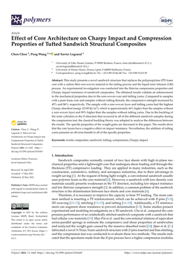 Effect of Core Architecture on Charpy Impact and Compression Properties of Tufted Sandwich Structural Composites