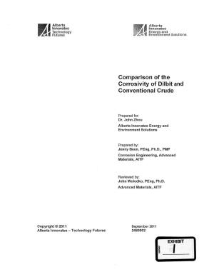 Comparison of the Corrosivity of Dilbit and Conventional Crude