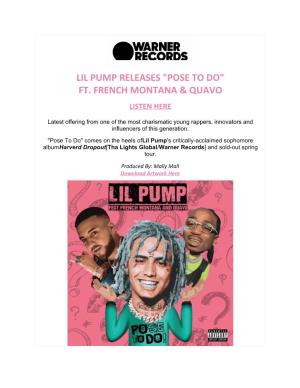 Lil Pump Releases "Pose to Do" Ft. French Montana & Quavo