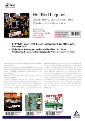 Hot Rod Legends Chuck Berry, Jerry Arnold, Ray Charles Und Viele Andere