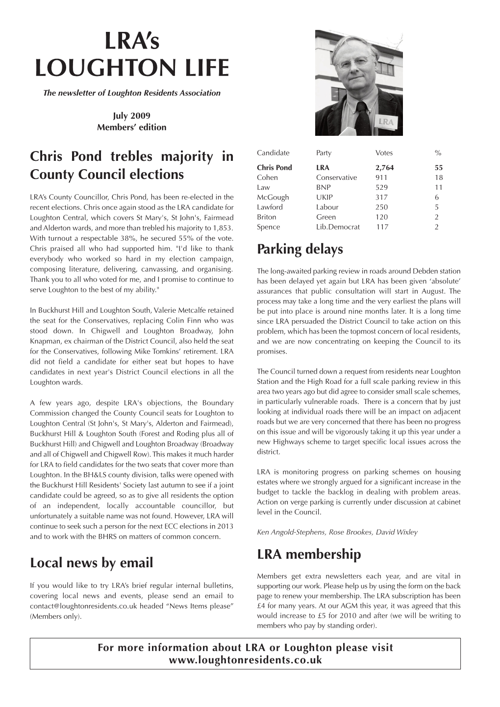 LRA Newsletter July 2009