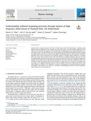 Understanding Sediment Bypassing Processes Through Analysis of High- Frequency Observations of Ameland Inlet, the Netherlands T ⁎ Edwin P.L
