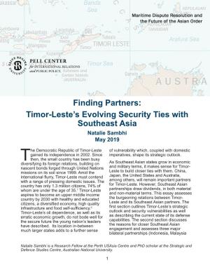 Timor-Leste's Evolving Security Ties with Southeast Asia