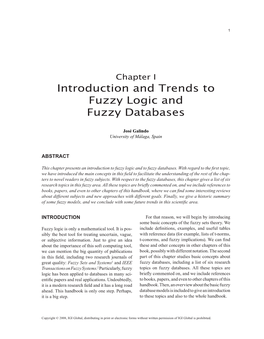Introduction and Trends to Fuzzy Logic and Fuzzy Databases