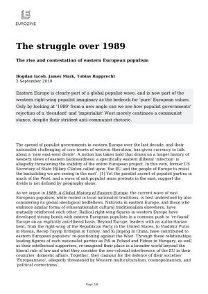 The Struggle Over 1989