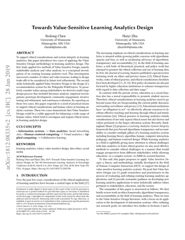 Towards Value-Sensitive Learning Analytics Design