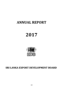 Annual Report of the Sri Lanka Export Development Board for the Year 2017