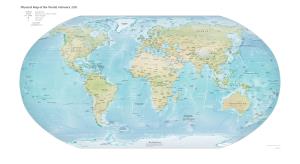 Physical Map of the World, February 2021
