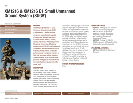 XM1216 & XM1216 E1 Small Unmanned Ground System (SUGV)