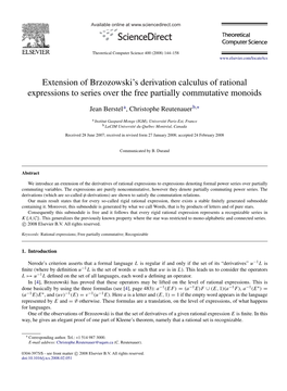 Extension of Brzozowski's Derivation Calculus of Rational Expressions To