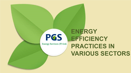 Energy Efficiency Practices in Various Sectors