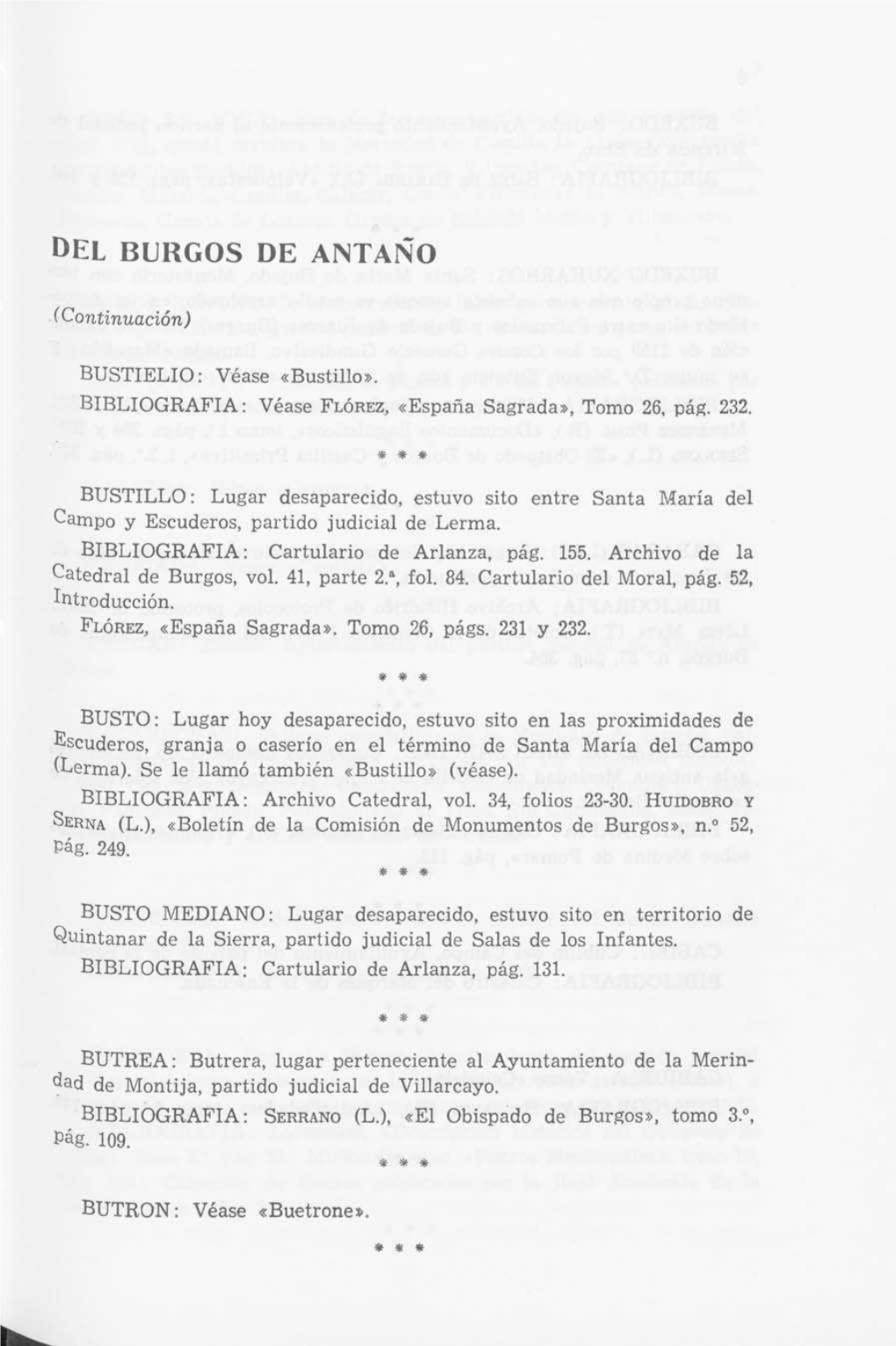 Del Burgos De Antaño • * * ** *