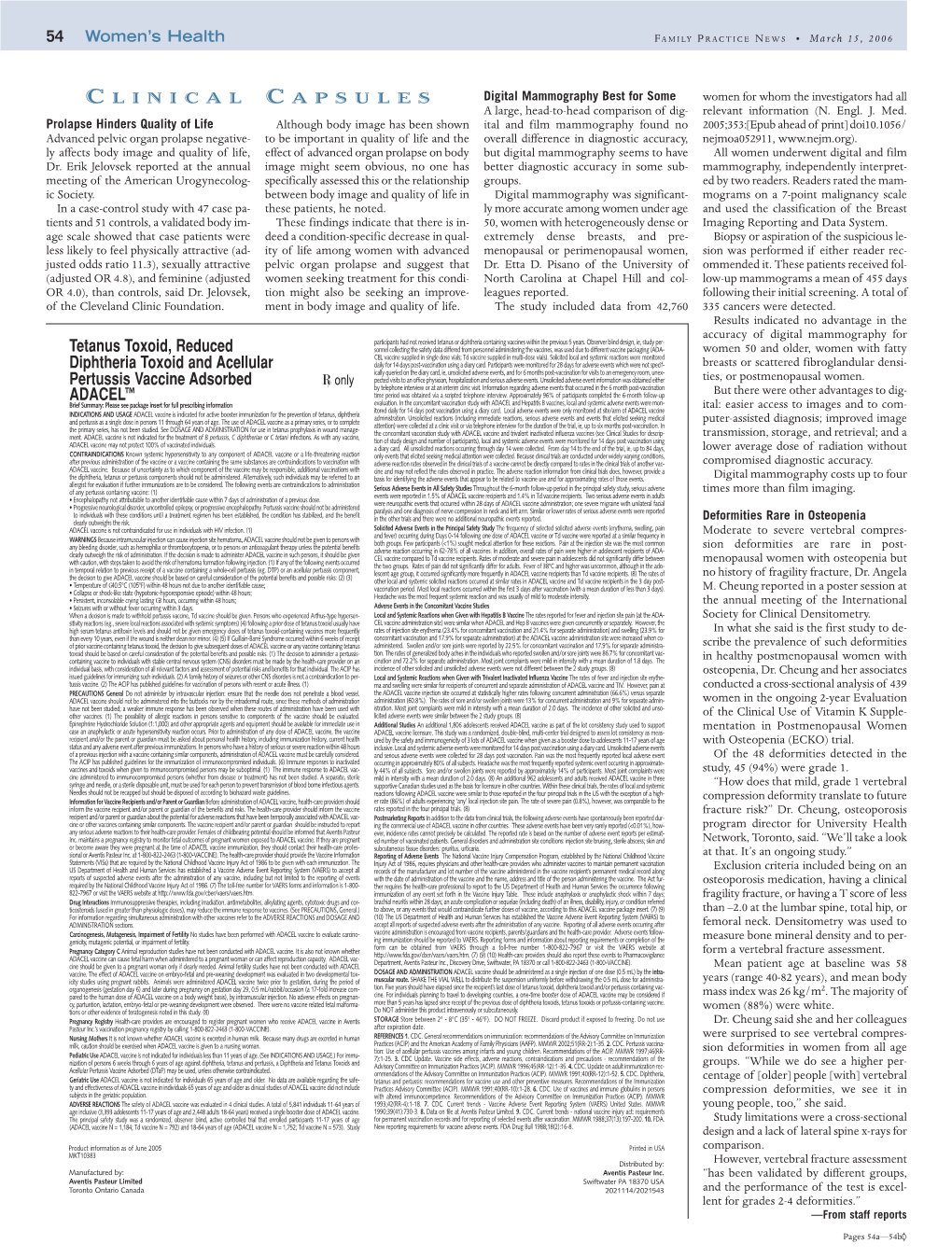 Tetanus Toxoid, Reduced Diphtheria Toxoid and Acellular