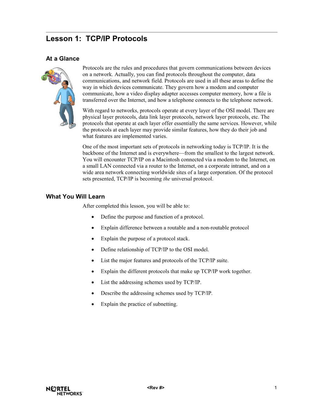 Unit 4 Lesson 1: TCP/IP Protocols