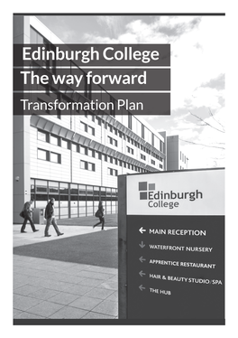 Edinburgh College the Way Forward