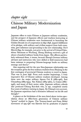 Chapter Eight Chinese Military Modernization and Japan