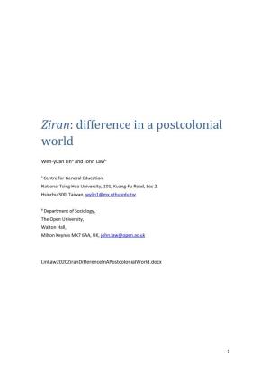 Ziran: Difference in a Postcolonial World