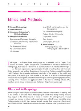 Ethics and Methods
