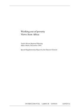 Working out of Poverty Views from Africa
