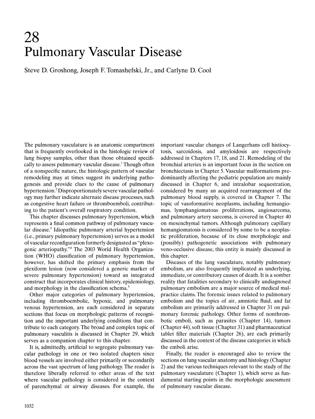 Pulmonary Vascular Disease