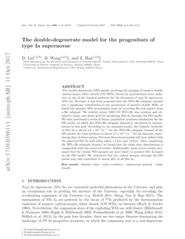 The Double-Degenerate Model for the Progenitors of Type Ia Supernovae