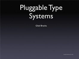 Pluggable Type Systems
