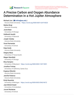 A Precise Carbon and Oxygen Abundance Determination in a Hot Jupiter Atmosphere