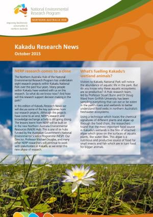 Kakadu Research News October 2015