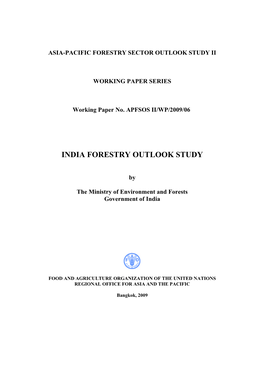 India Forestry Outlook Study
