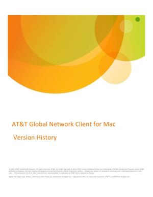 AT&T Global Network Client for Mac Version History