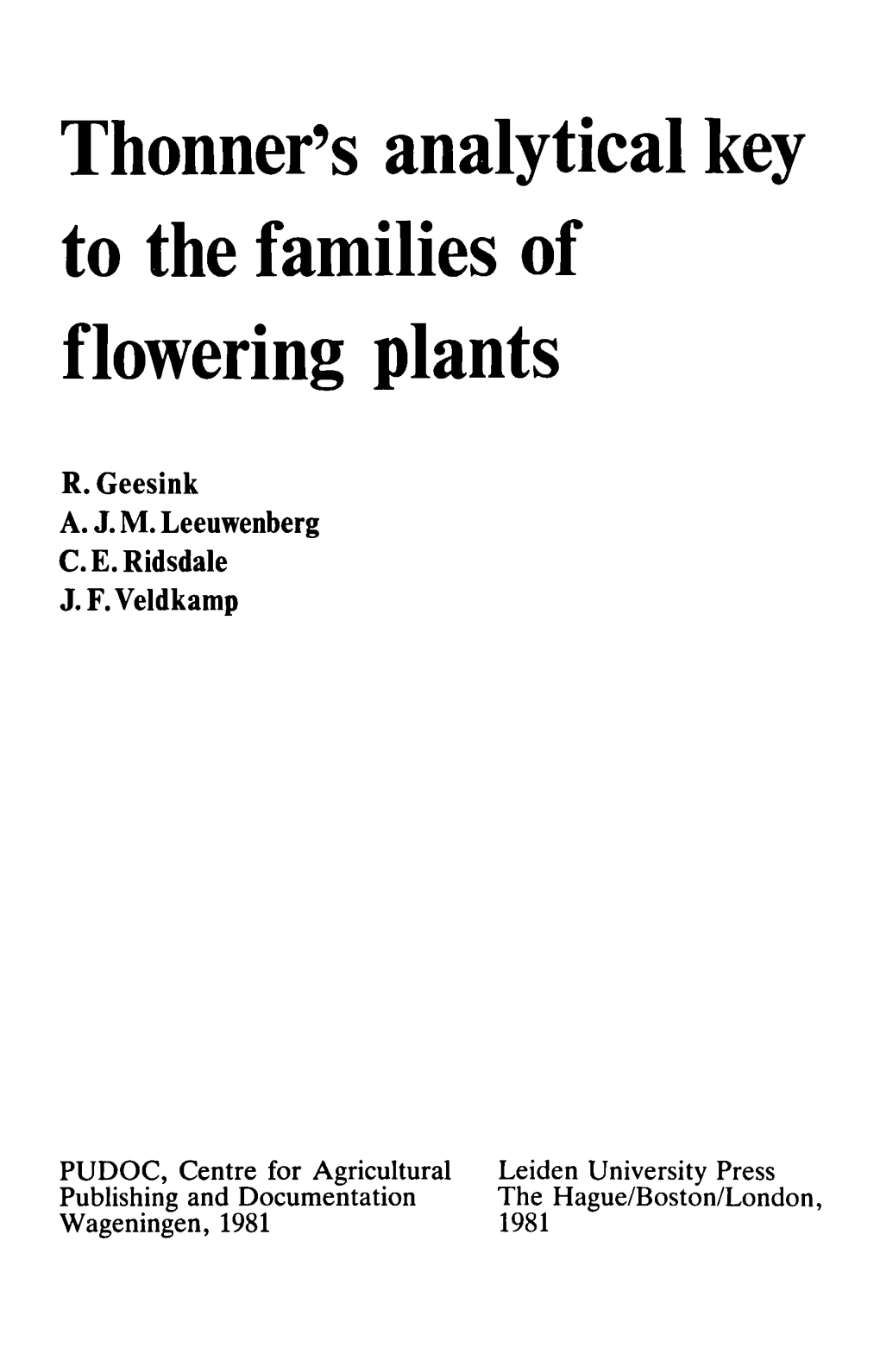 Flowering Plants