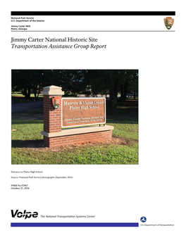 Jimmy Carter National Historic Site Transportation Assistance Group Report